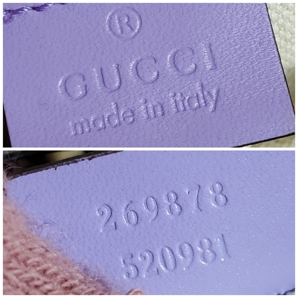 GUCCI Beige/Purple GG Canvas Small Craft Tote Bag - Picture 3 of 10